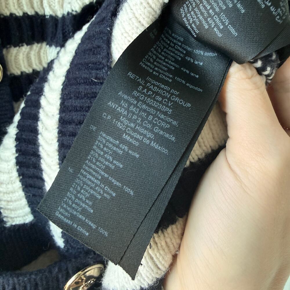 Sandro Striped Cardigan Sweater - Picture 5 of 7